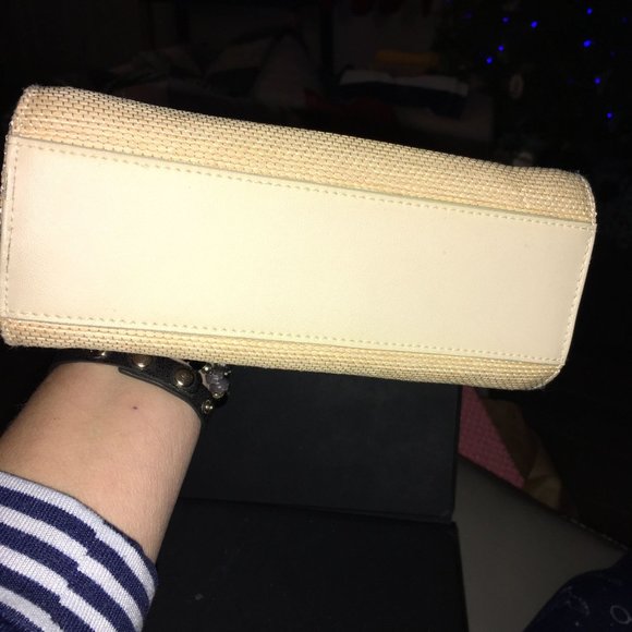 Vintage Rare Mini Estinne Aigner Woven Straw Purse with Leather Trim from the 80 - Picture 6 of 12